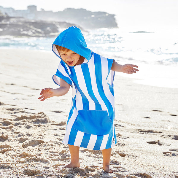 Dock & Bay: Quick Dry Hooded Towel Poncho Mini Cabana Collection - Bondi Blue-Panda Kids and Baby