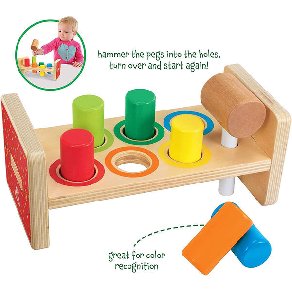 Early Learning Centre - Wooden Hammer Bench-Panda Kids and Baby