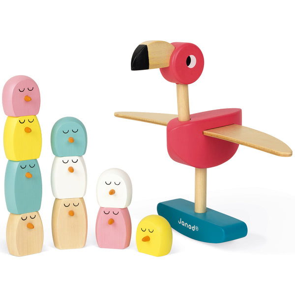 Janod - Balancing Flamingo Game-Panda Kids and Baby