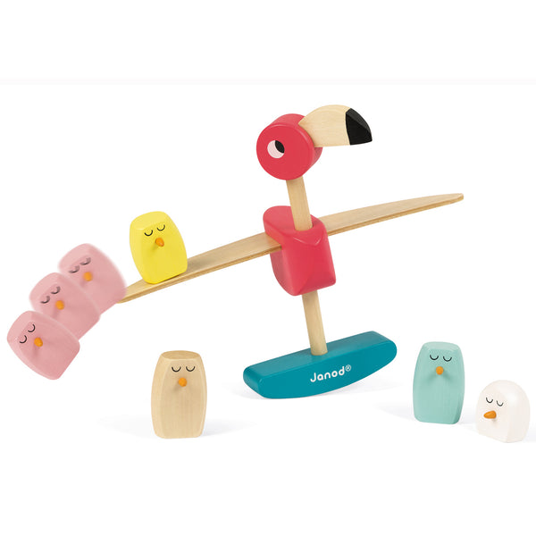 Janod - Balancing Flamingo Game-Panda Kids and Baby