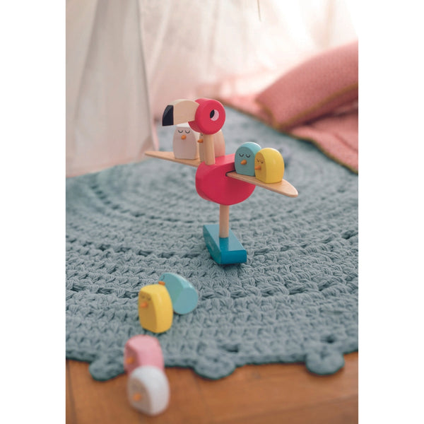 Janod - Balancing Flamingo Game-Panda Kids and Baby