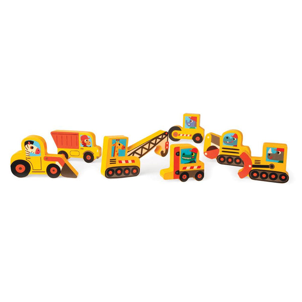 Janod - Construction Chunky Puzzle-Panda Kids and Baby