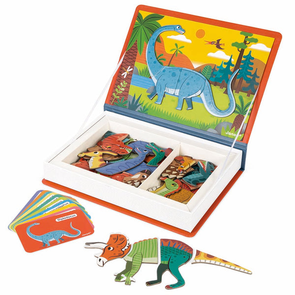 Janod - Dinosaurs Magnetibook-Panda Kids and Baby
