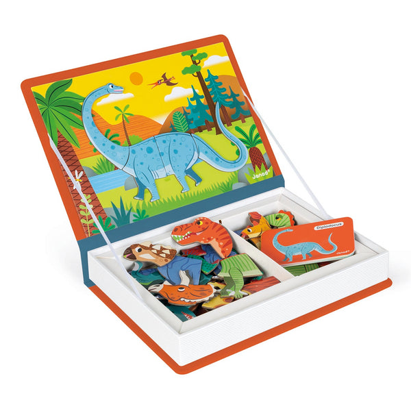 Janod - Dinosaurs Magnetibook-Panda Kids and Baby