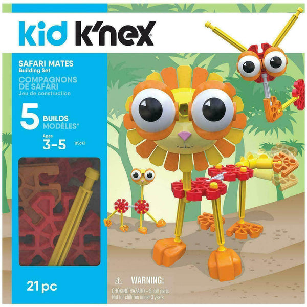K'NEX - Safari Mates 21 pieces 5 builds-Panda Kids and Baby