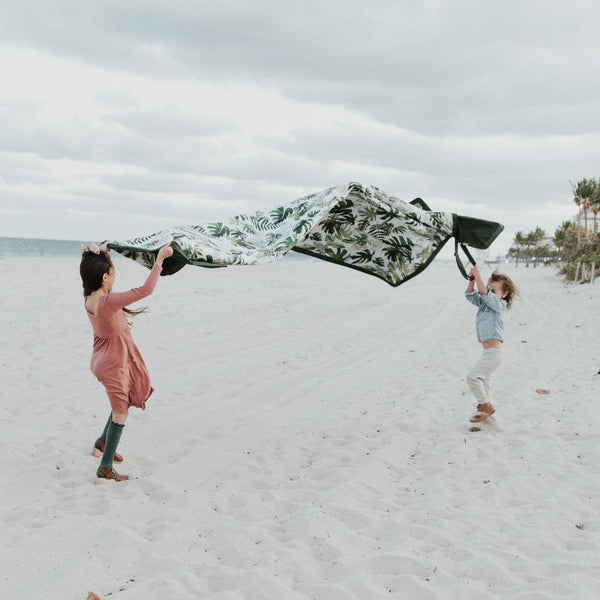 Little Unicorn - Outdoor Blanket - 5 x 10 - Tropical Leaf-Panda Kids and Baby