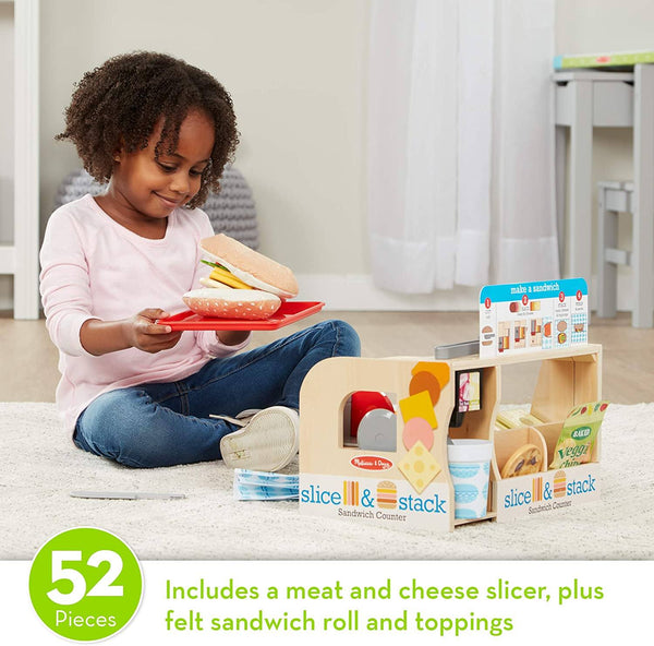 Melissa & Doug - Slice&Stack Sandwich Counter-Panda Kids and Baby