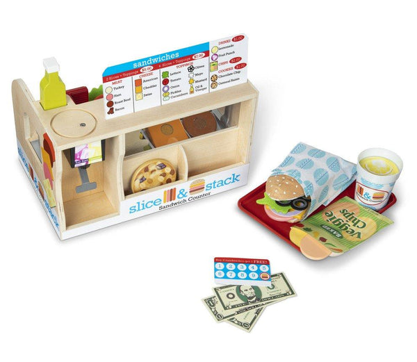 Melissa & Doug - Slice&Stack Sandwich Counter-Panda Kids and Baby