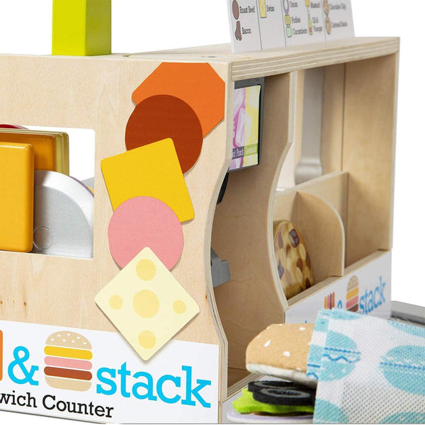 Melissa & Doug - Slice&Stack Sandwich Counter-Panda Kids and Baby