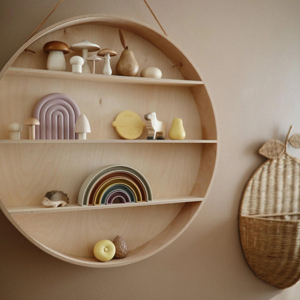 Mushie - Rainbow Stacker Toy - Tropical-Panda Kids and Baby