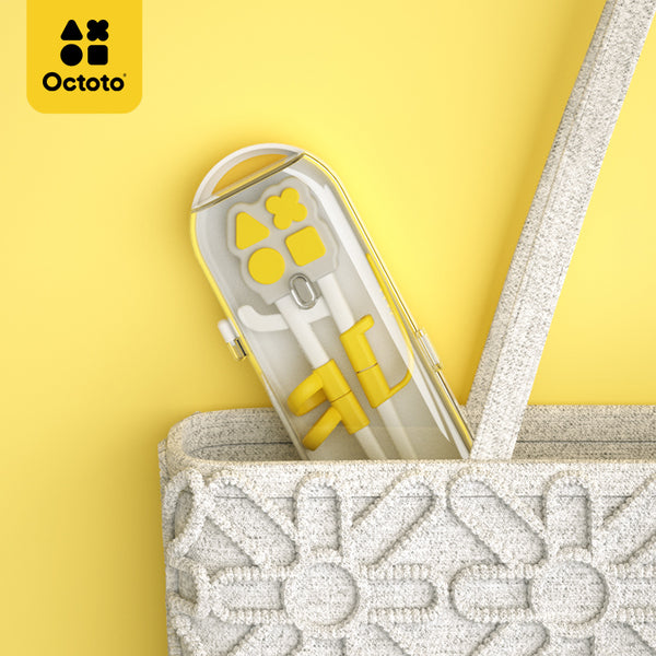 Octoto - Adjustable Kids Learning Chopstick with Carry Case-Panda Kids and Baby