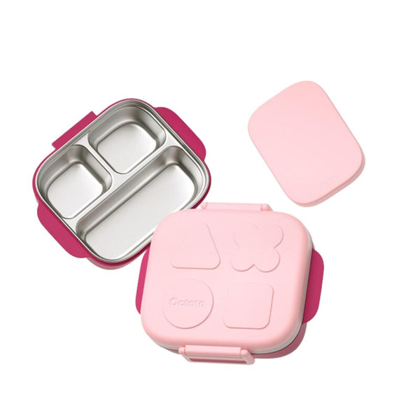 Octoto - Kids Stainless Steel 3 Compartments Divided Plate Dining Set Plus-Panda Kids and Baby