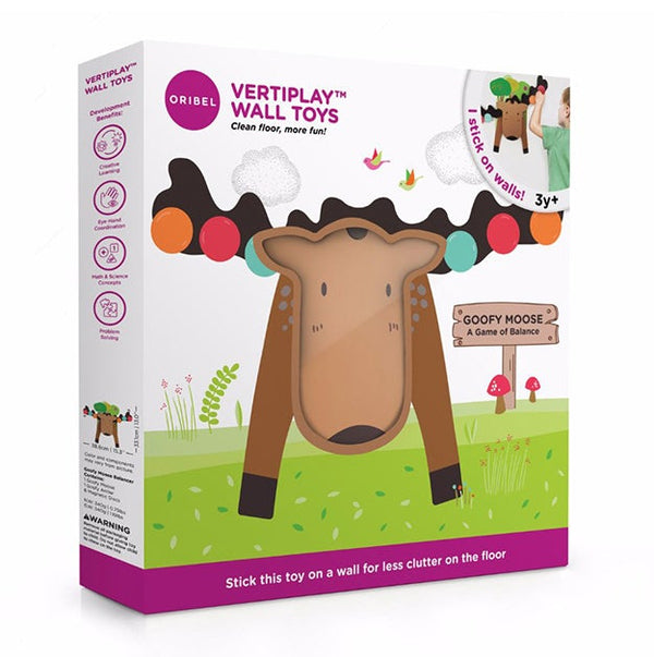 Oribel - Vertiplay™ Wall Toys Goofy Moose-Panda Kids and Baby