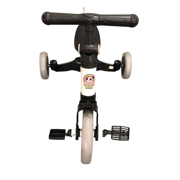 Panda Kids & Baby - 2 in 1 Foldable Balance Bike & Tricycle With Push Bar - White-Panda Kids and Baby