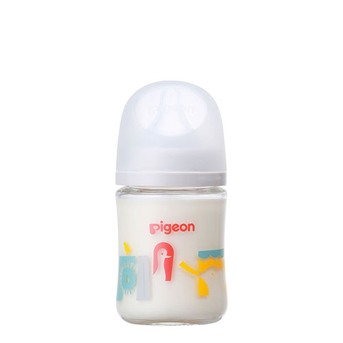 Pigeon - Breast Milk Feeling Heat-Resistant Glass Bottle - 160ml - Zoo-Panda Kids and Baby