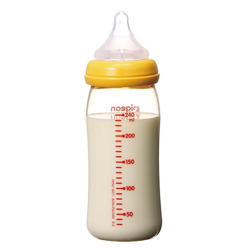 Pigeon - Breastfeeding Baby Bottle Made of Plastic - Yellow/Green - 160ml/240ml-Panda Kids and Baby