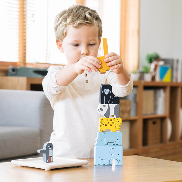 PlanToys - Animal Puzzle Game-Panda Kids and Baby