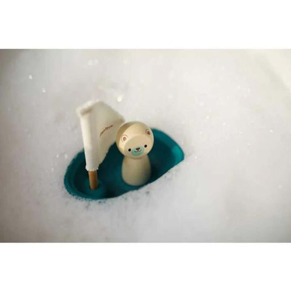 PlanToys - Sailing Boat - Polar Bear-Panda Kids and Baby