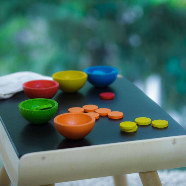 PlanToys - Sort & Count Cups-Panda Kids and Baby