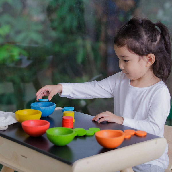 PlanToys - Sort & Count Cups-Panda Kids and Baby