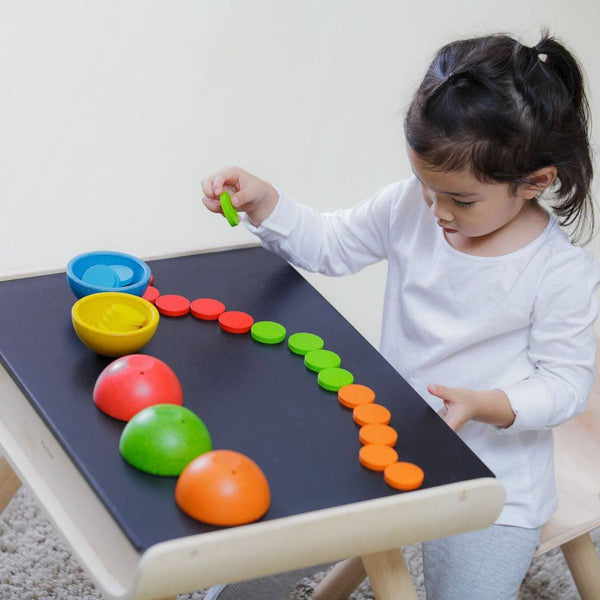 PlanToys - Sort & Count Cups-Panda Kids and Baby