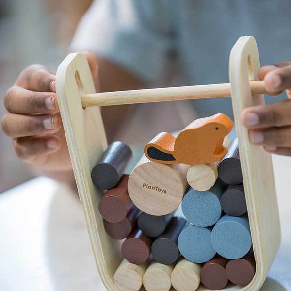 PlanToys - Timber Tumble - PT4627-Panda Kids and Baby