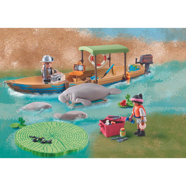 Playmobil - Boat Trip to the Manatees-Panda Kids and Baby