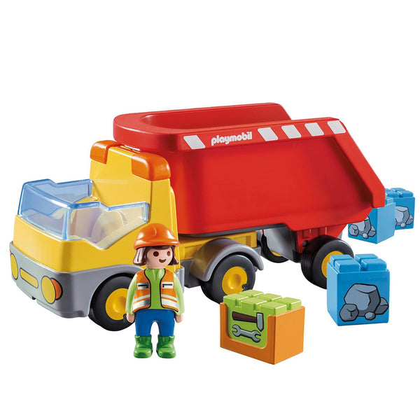 Playmobil - 1.2.3 Dump Truck - PMB70126-Panda Kids and Baby
