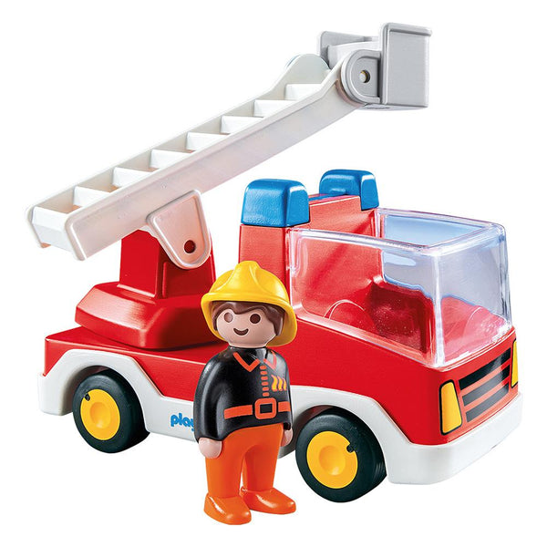 Playmobil - 1.2.3 Ladder Unit Fire Truck - PMB6967-Panda Kids and Baby