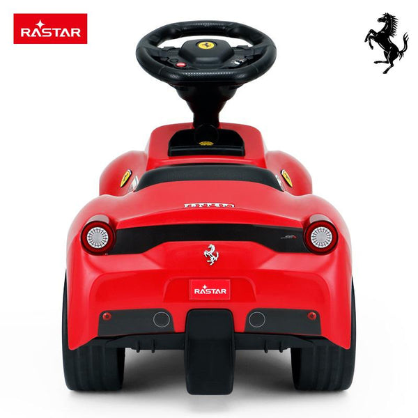RASTAR - Licensed Ferrari 488 GTE Push Along Foot to Floor Ride-On Car for Kids - Red-Panda Kids and Baby
