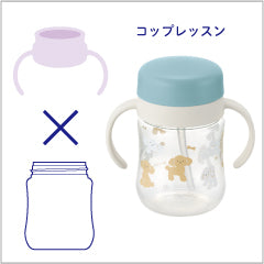 Richell - T.L.I Step Up Baby Cup Set SD - Light Blue-Panda Kids and Baby