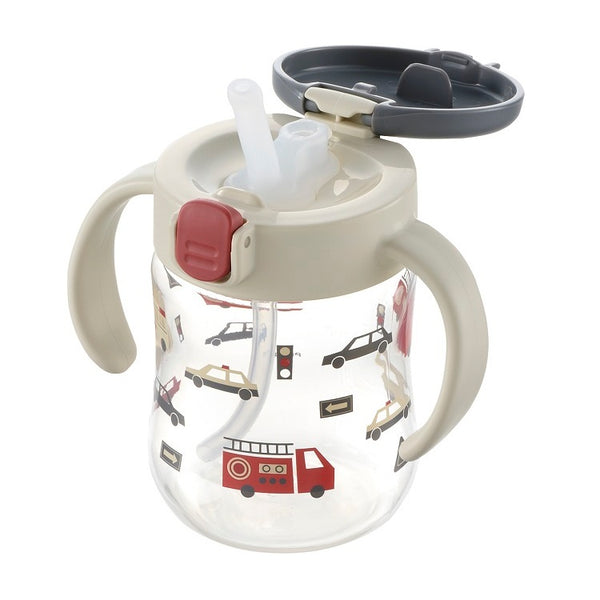 Richell - T.L.I Straw Cup SD 200ml - Grey-Panda Kids and Baby