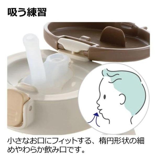 Richell - T.L.I Straw Cup SD 200ml - Red-Panda Kids and Baby