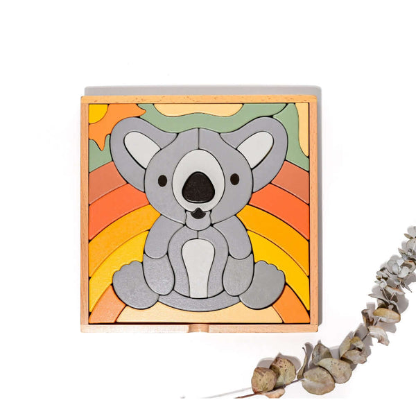 STELLAVAN & PAPA - Kirra the Koala 3 in 1 Giant Puzzle-Panda Kids and Baby