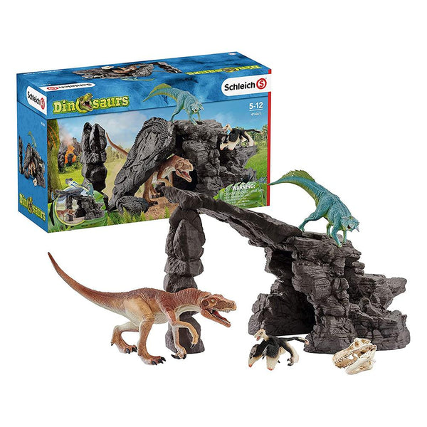 Schleich - Dino Set with Cave-Panda Kids and Baby