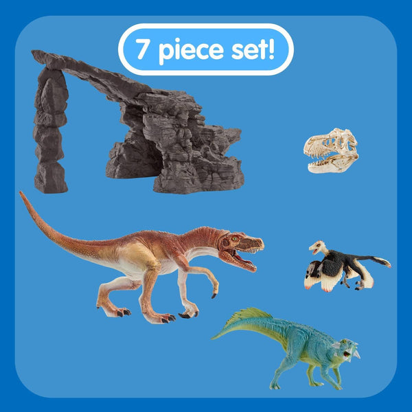 Schleich - Dino Set with Cave-Panda Kids and Baby