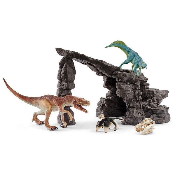 Schleich - Dino Set with Cave-Panda Kids and Baby