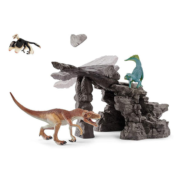 Schleich - Dino Set with Cave-Panda Kids and Baby