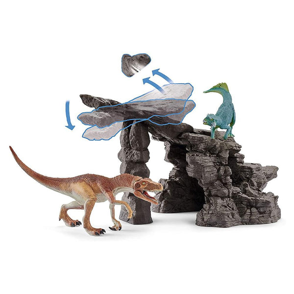 Schleich - Dino Set with Cave-Panda Kids and Baby