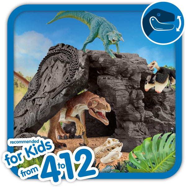 Schleich - Dino Set with Cave-Panda Kids and Baby