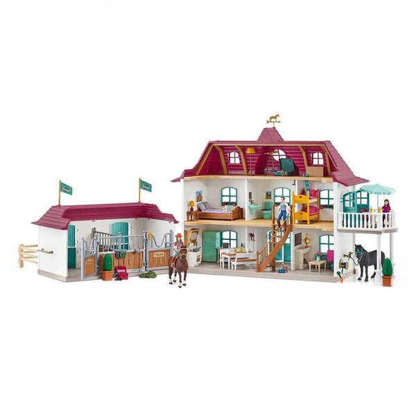 Schleich - Lakeside Country House and Stable-Panda Kids and Baby