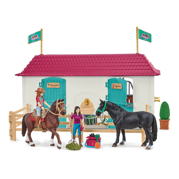 Schleich - Lakeside Country House and Stable-Panda Kids and Baby