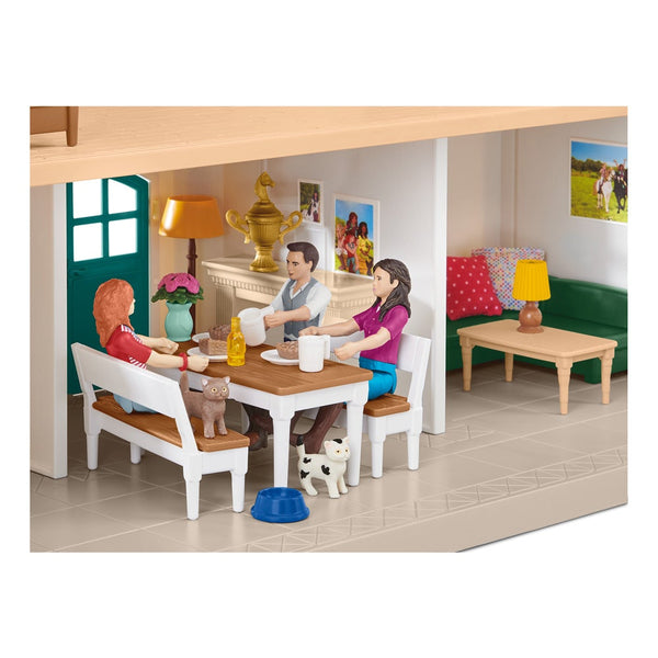 Schleich - Lakeside Country House and Stable-Panda Kids and Baby