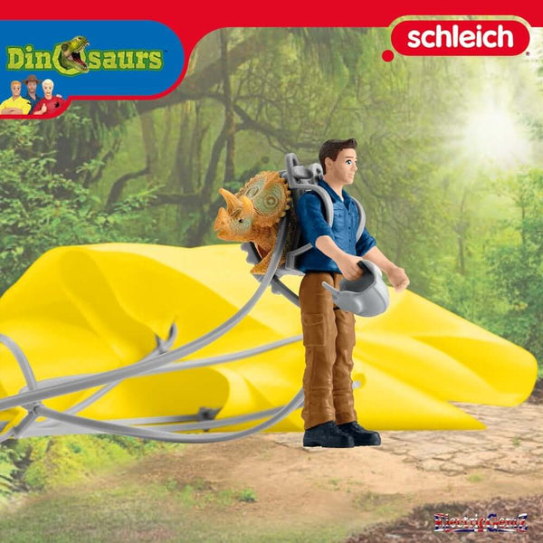 Schleich - Parachute Rescue-Panda Kids and Baby