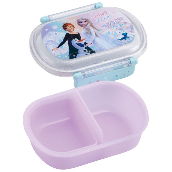 Skater - Antibacterial Fluffy Tight Lunch Box Oval Type - 360ml - Frozen-Panda Kids and Baby