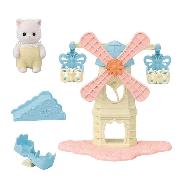 Sylvanian Families - Baby Windmill Park-Panda Kids and Baby