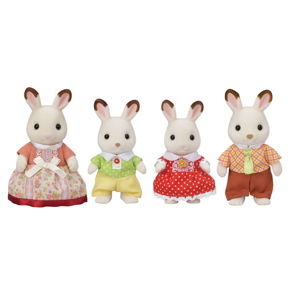 Sylvanian Families - Chocolate Rabbit Family-Panda Kids and Baby