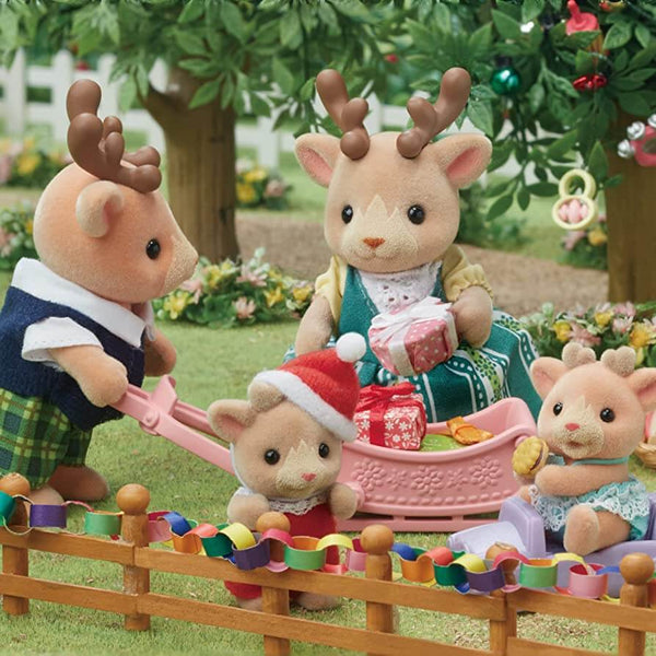 Sylvanian Families - Reindeer Family-Panda Kids and Baby