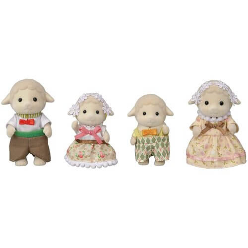 Sylvanian Families - Sheep Family-Panda Kids and Baby