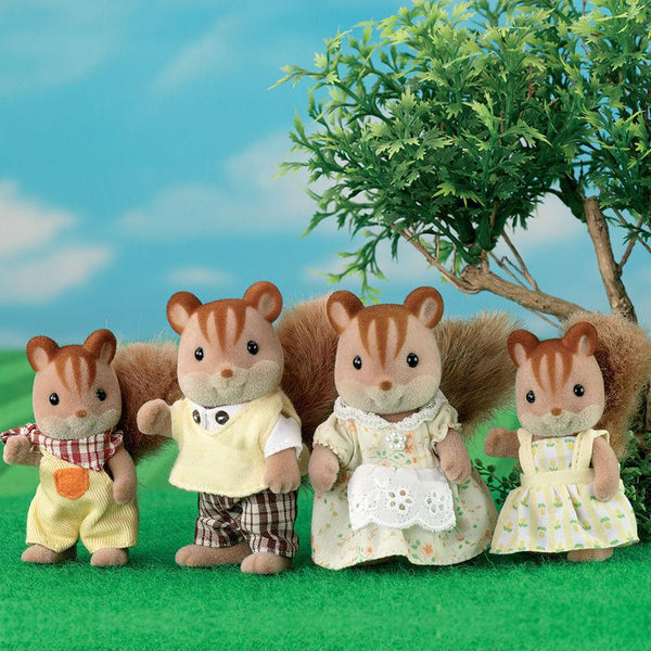 Sylvanian Families - Walnut Squirrel Family - SF4172-Panda Kids and Baby